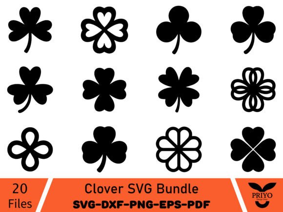 Clover SVG Bundle, Shamrock SVG Bundle