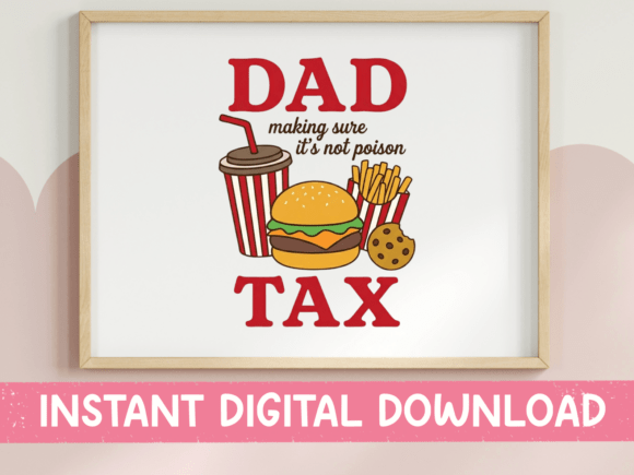 Dad Tax SVG PNG Retro Color