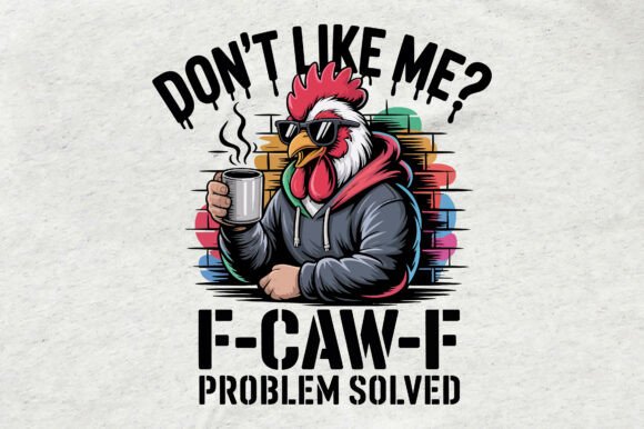 Funny Chicken Coffee F-CAW-F Png Svg Eps