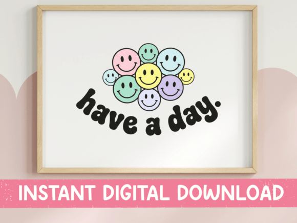 Have a Day Pastel Smiley SVG PNG