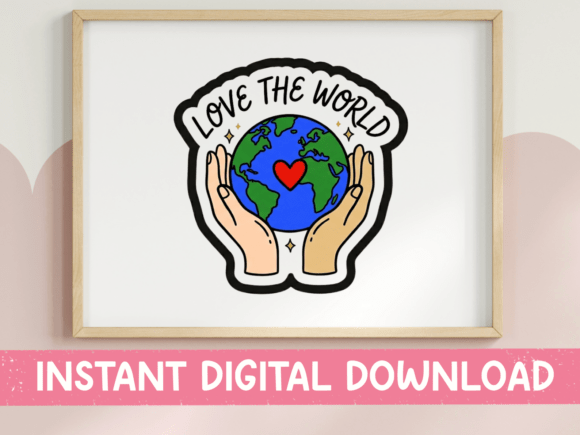 Love the World Earth SVG