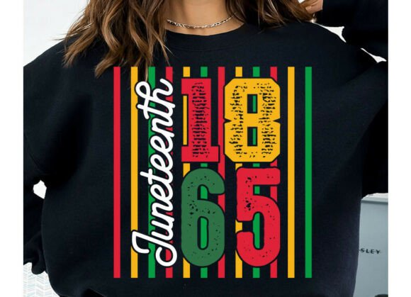 Striped Juneteenth 1865 PNG SVG