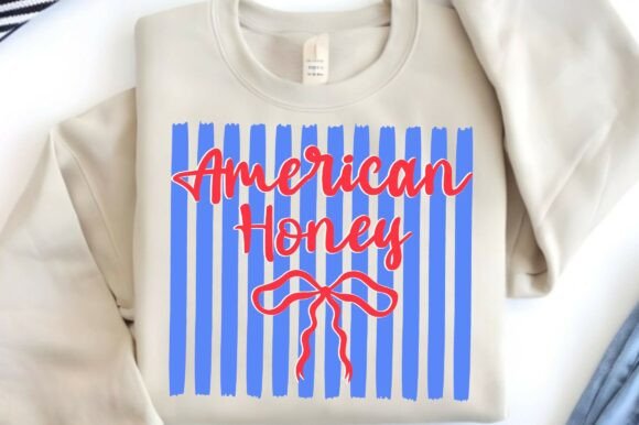 Trendy Striped American Honey PNG, SVG