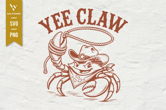 Yee Claw Cowboy Crab SVG PNG