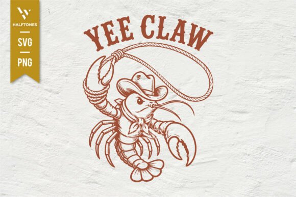 Yee Claw Cowboy Lobster SVG PNG